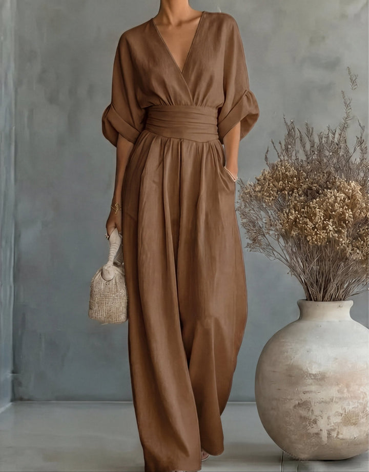 Mila Gathered Waist Maxi Dress