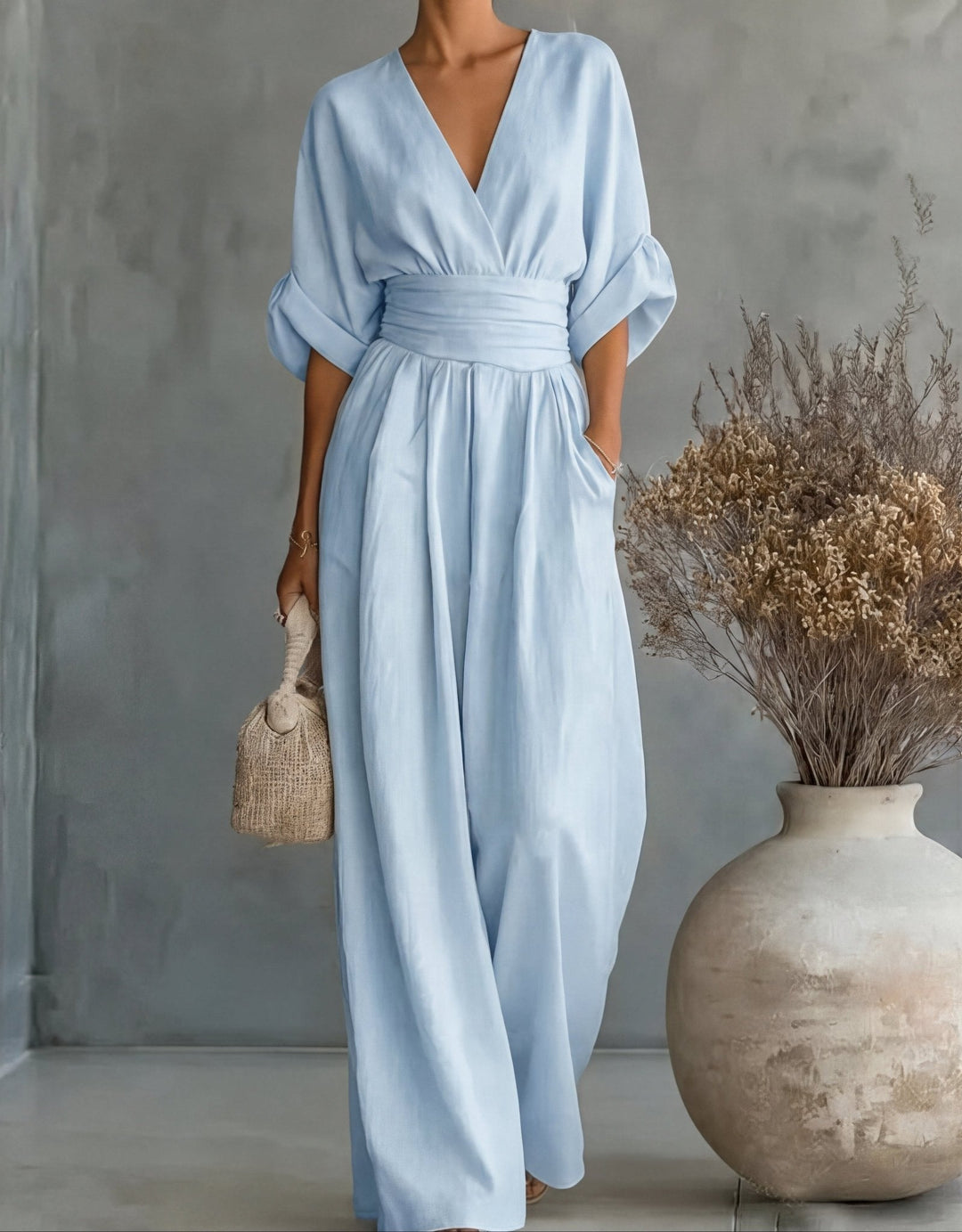 Mila Gathered Waist Maxi Dress
