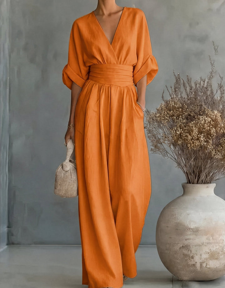 Mila Gathered Waist Maxi Dress