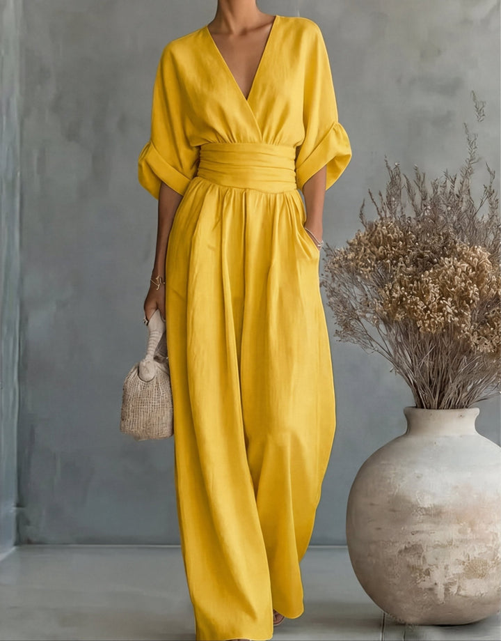 Mila Gathered Waist Maxi Dress