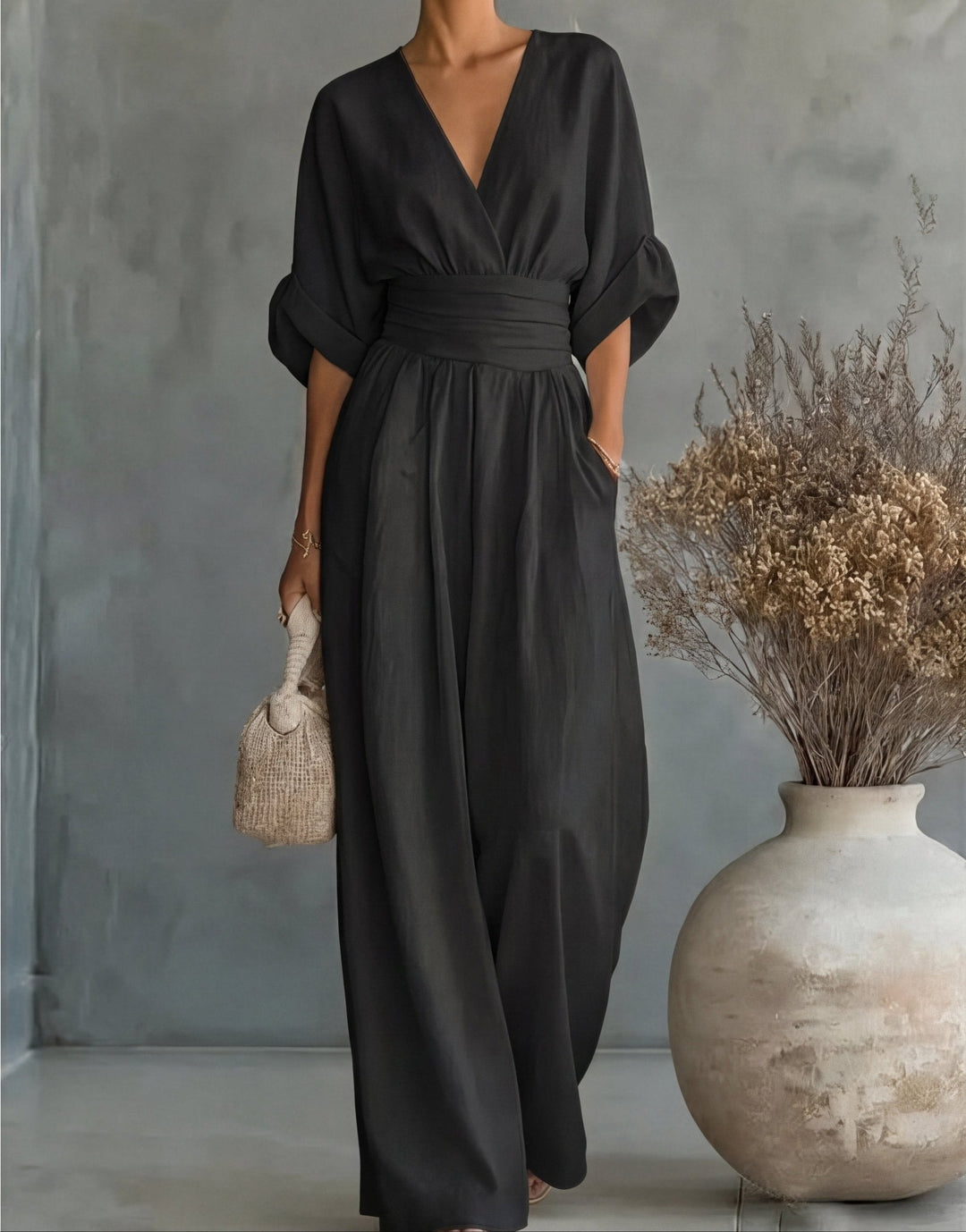Mila Gathered Waist Maxi Dress