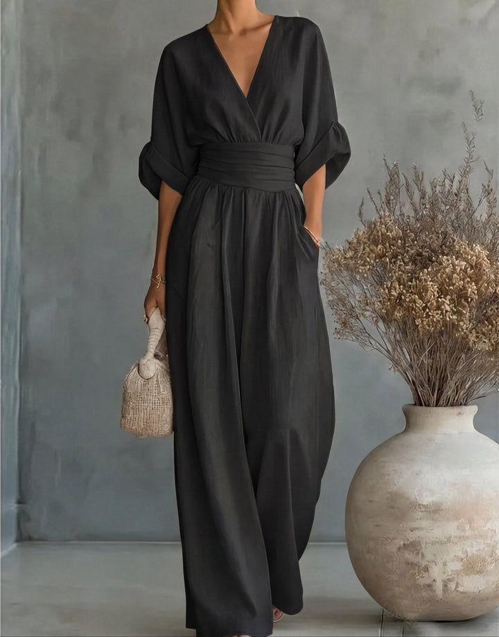 Mila Gathered Waist Maxi Dress