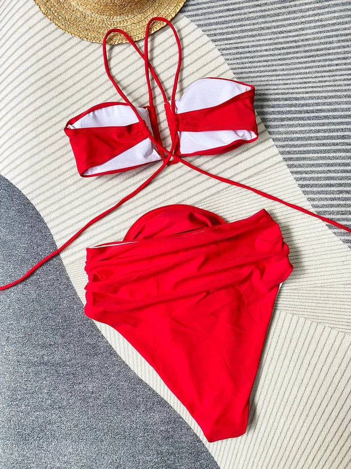Lexi Rose Detail Wrap Bikini Set