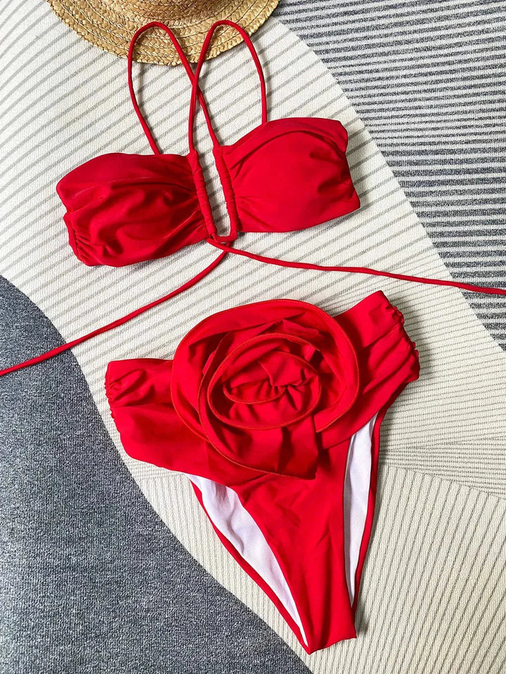 Lexi Rose Detail Wrap Bikini Set