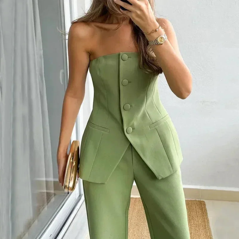 Valeria Strapless Tailored Jumpsuit