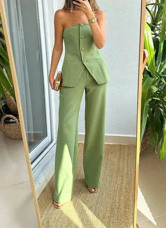 Valeria Strapless Tailored Jumpsuit