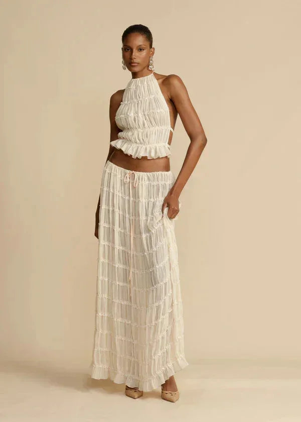 Camille Ruffle Skirt Set – Sculpted Two-Piece