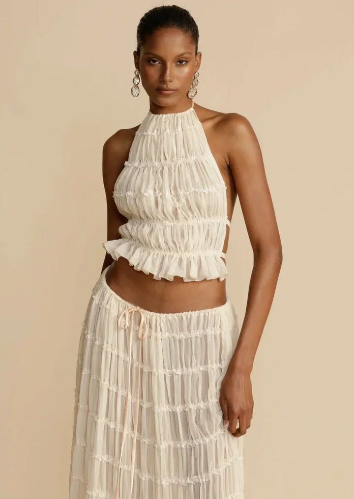 Camille Ruffle Skirt Set – Sculpted Two-Piece
