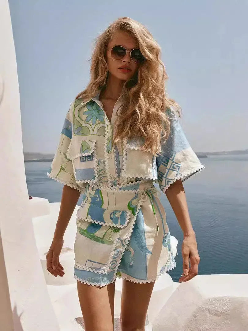 Azelie Printed Resort Romper