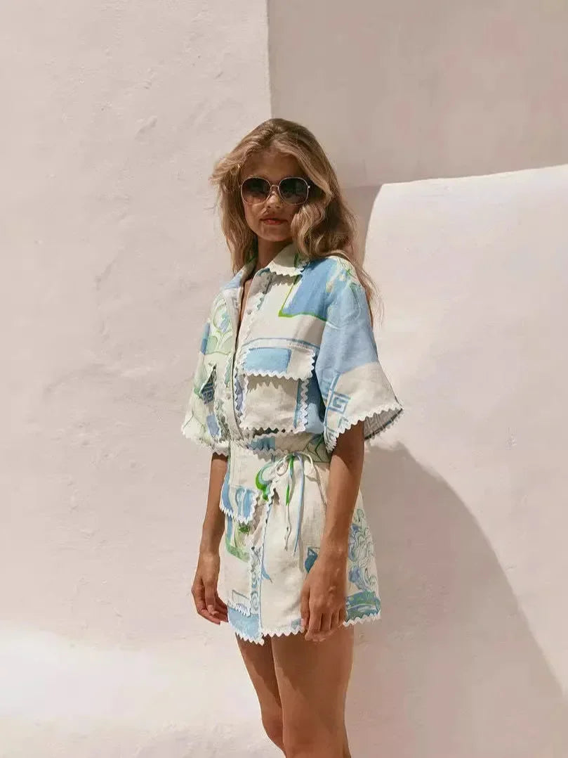 Azelie Printed Resort Romper