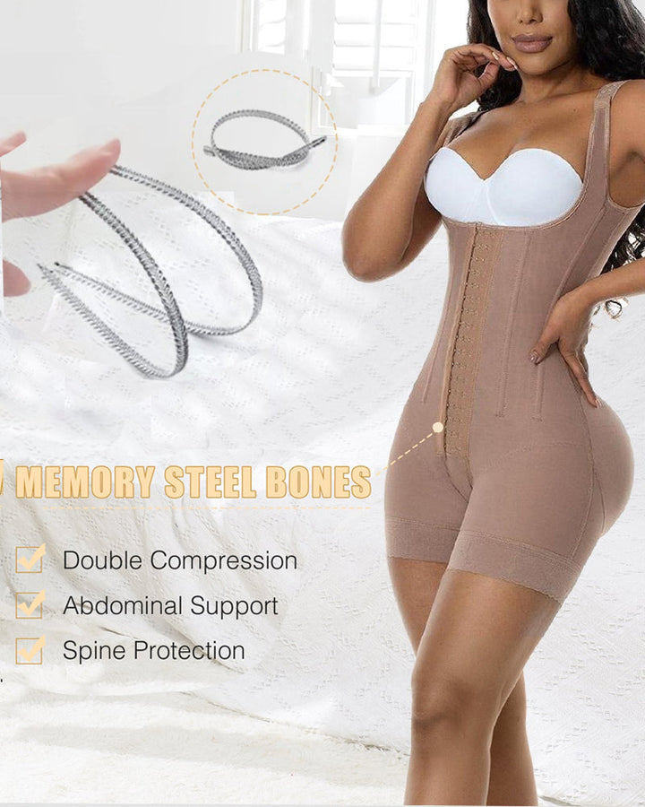 Henley Open-Bust Contour Shapewear Bodysuit