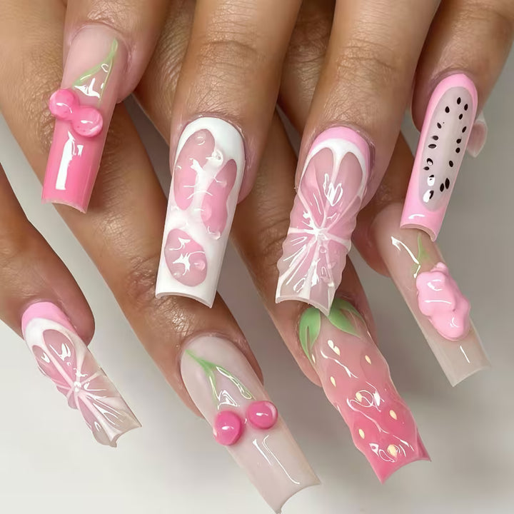 Berry Bloom Press-On Nails