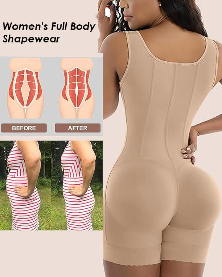 Henley Open-Bust Contour Shapewear Bodysuit