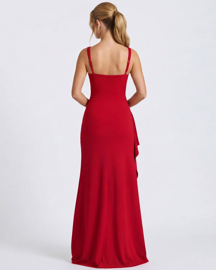 Harper Square Neck Slit Maxi Dress