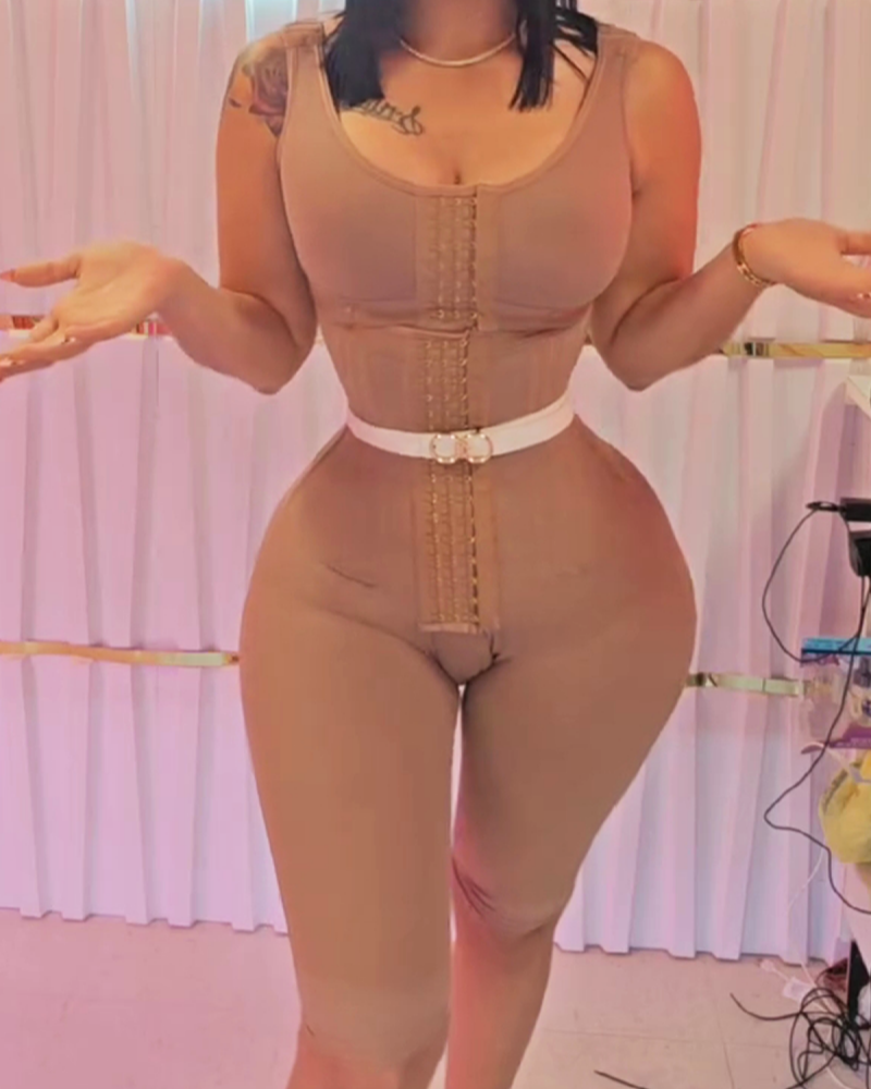 Clementine Open-Bust Contour Shapewear Jumpsuit