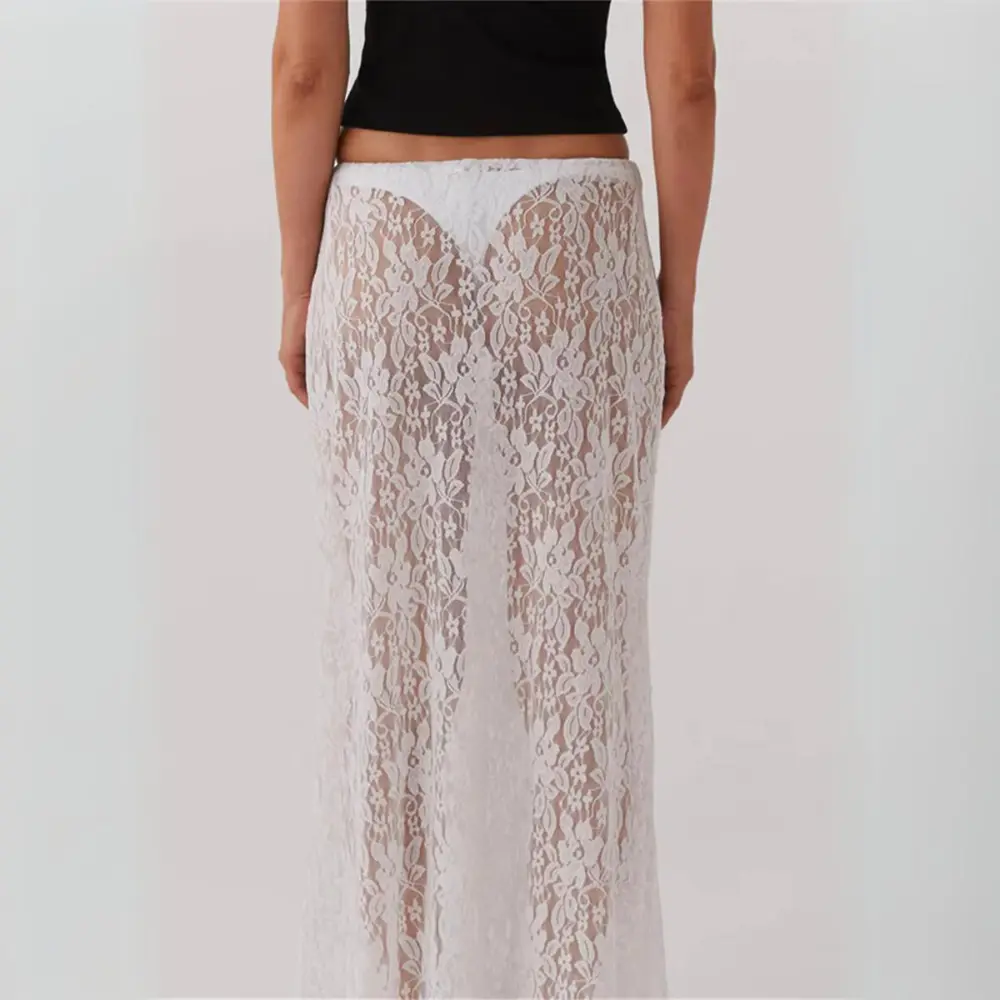 Adaella Lace Sheer Maxi Skirt