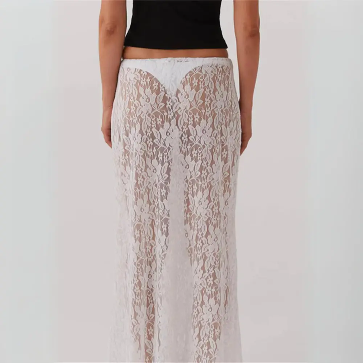 Adaella Lace Sheer Maxi Skirt