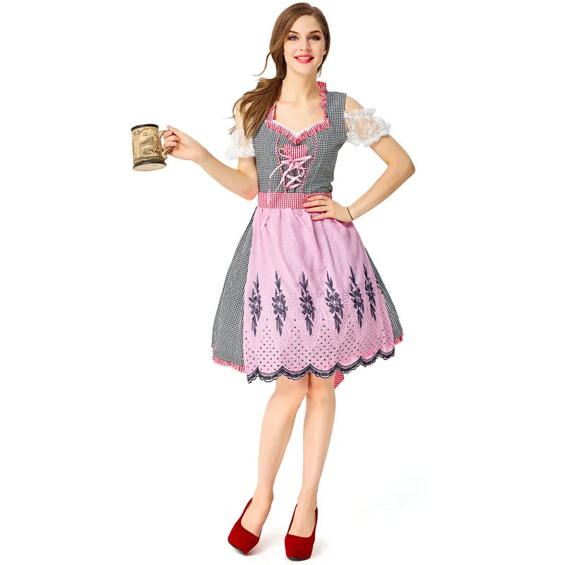 Silvia Embroidered Apron Dirndl Dress