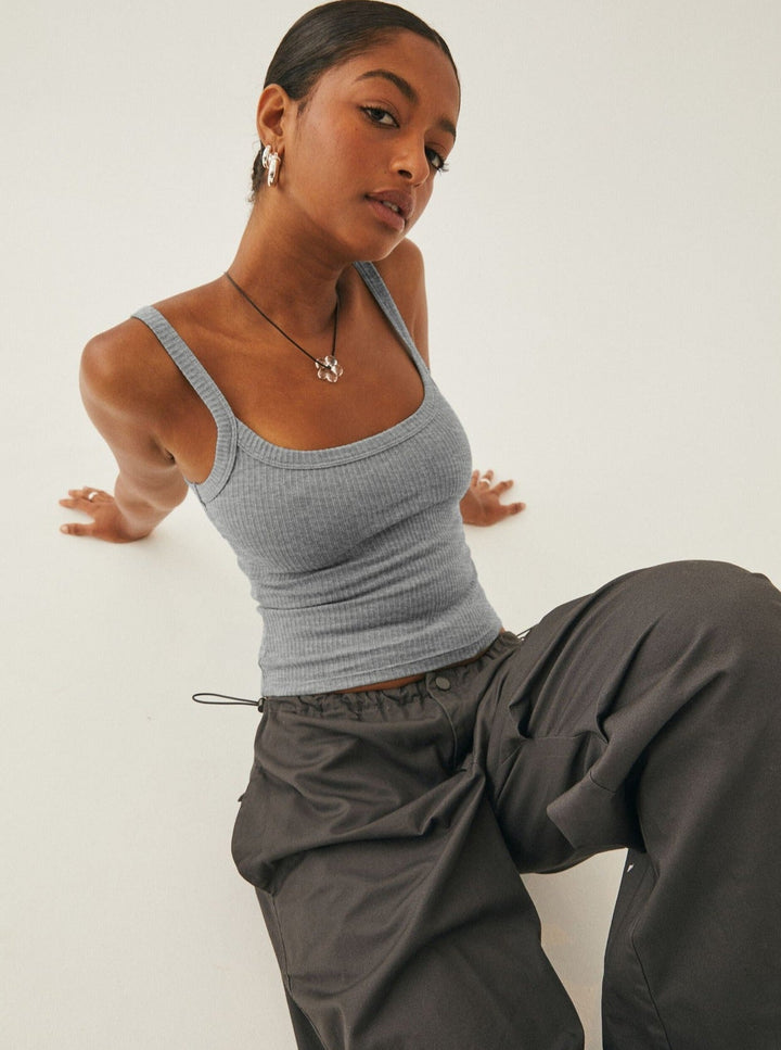 Ruby Ribbed Scoop Neck Tank Top