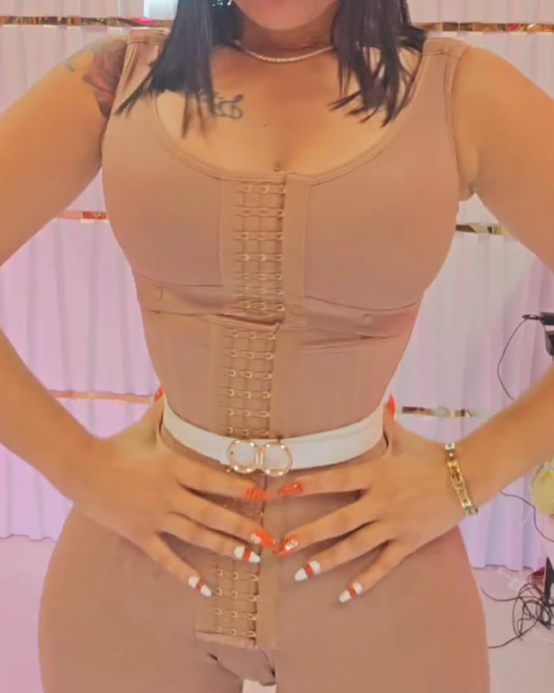 Clementine Open-Bust Contour Shapewear Jumpsuit