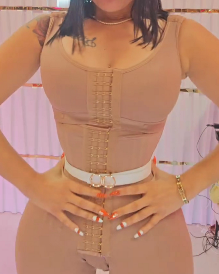 Clementine Open-Bust Contour Shapewear Jumpsuit