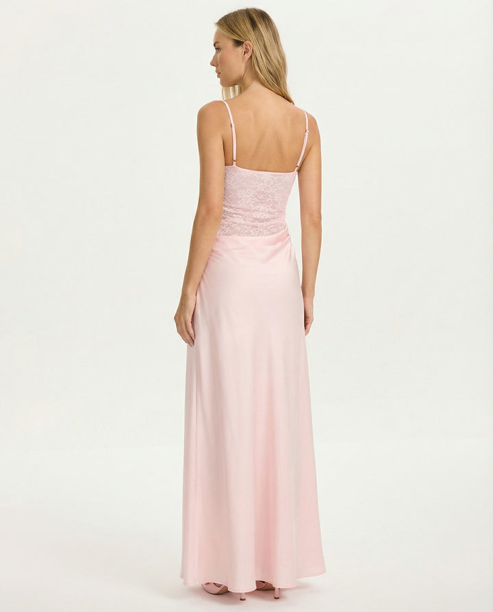 Pinky Lace Bodice Maxi Dress