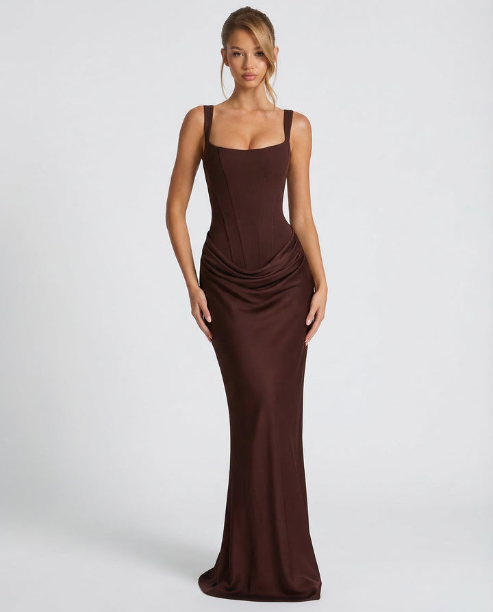 Luna Contour Draped Maxi Dress