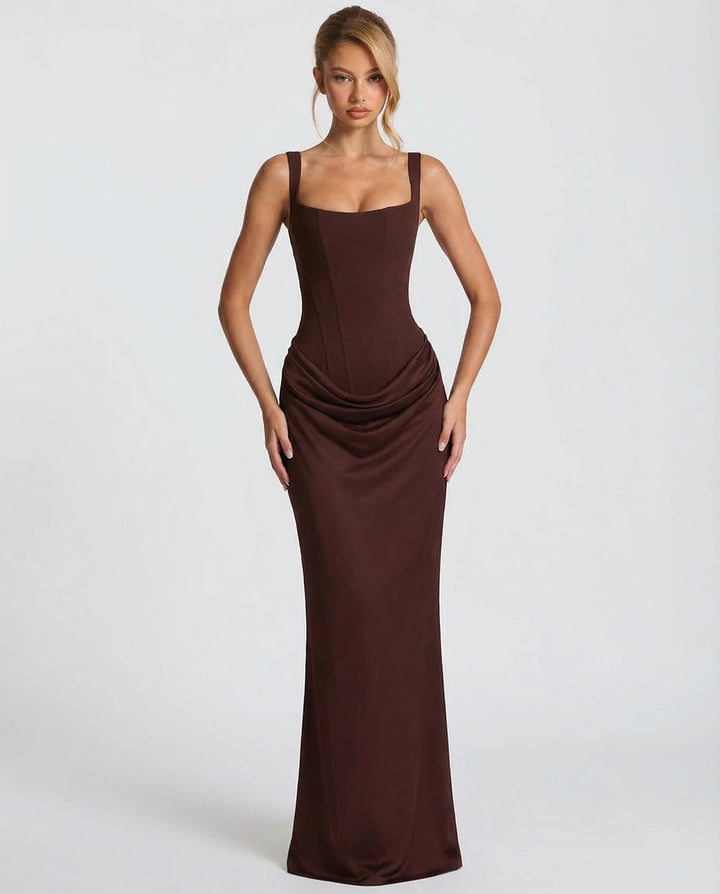 Luna Contour Draped Maxi Dress