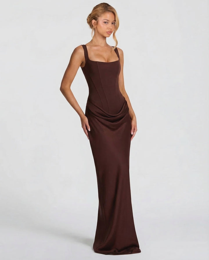 Luna Contour Draped Maxi Dress