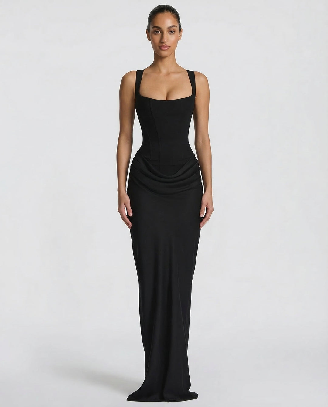 Luna Contour Draped Maxi Dress