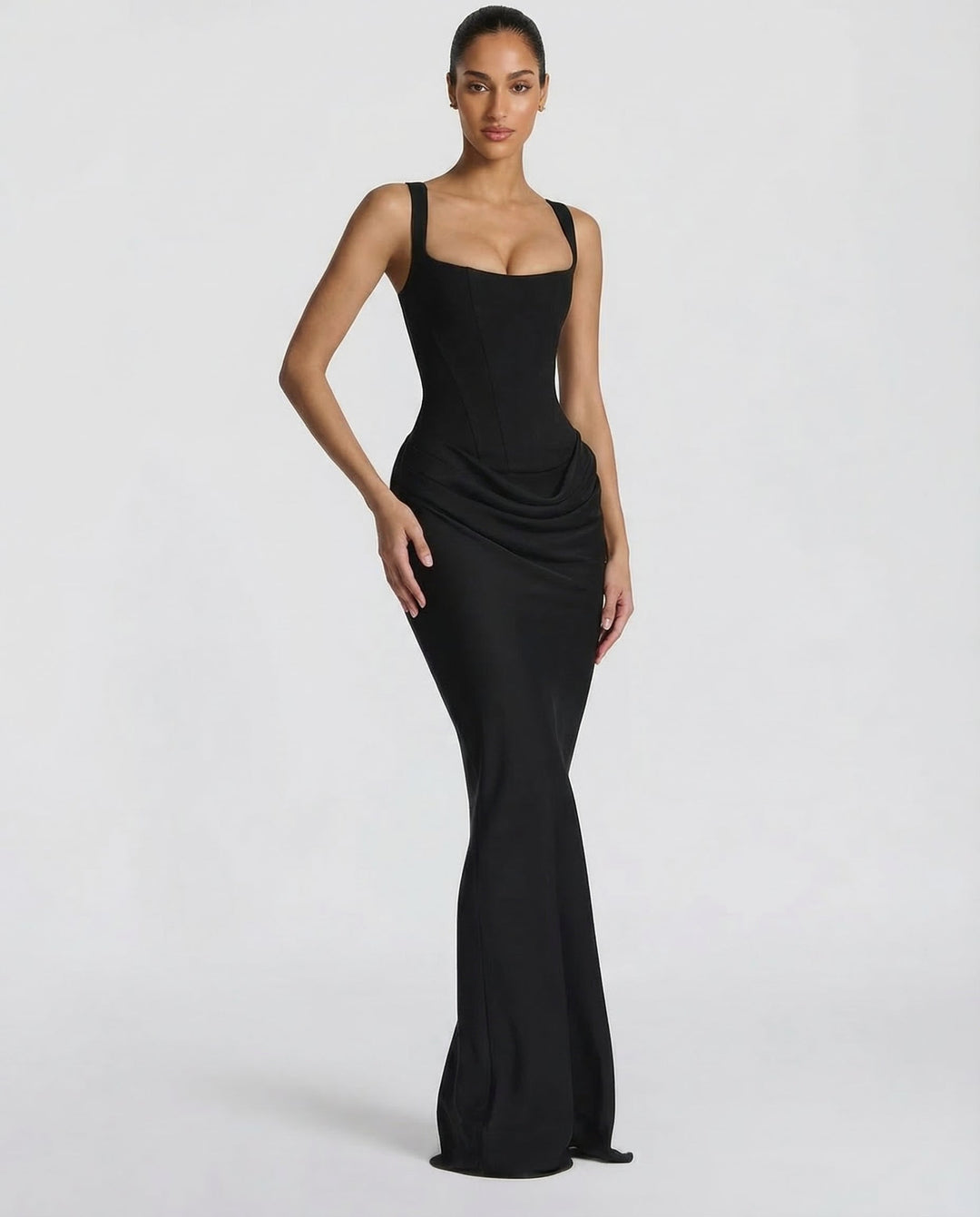 Luna Contour Draped Maxi Dress
