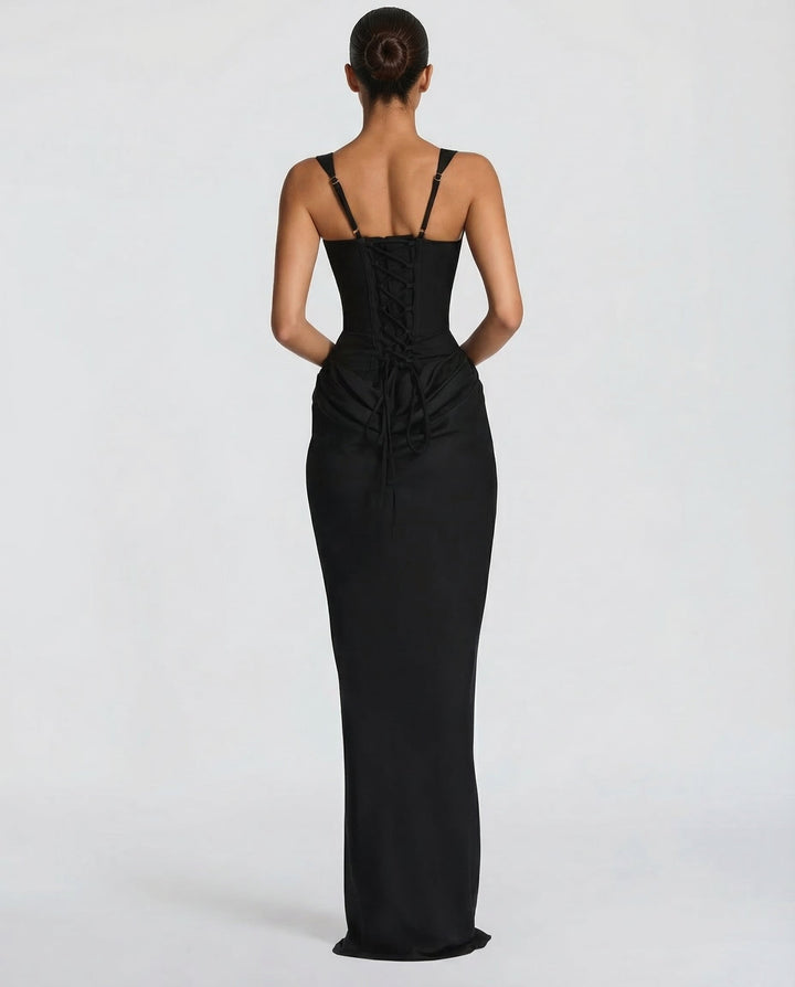 Luna Contour Draped Maxi Dress