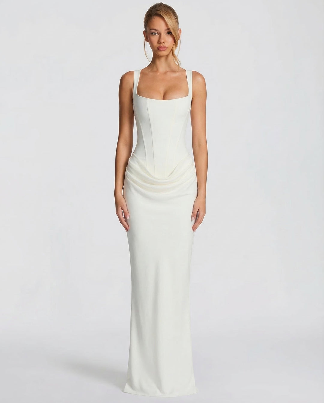 Luna Contour Draped Maxi Dress