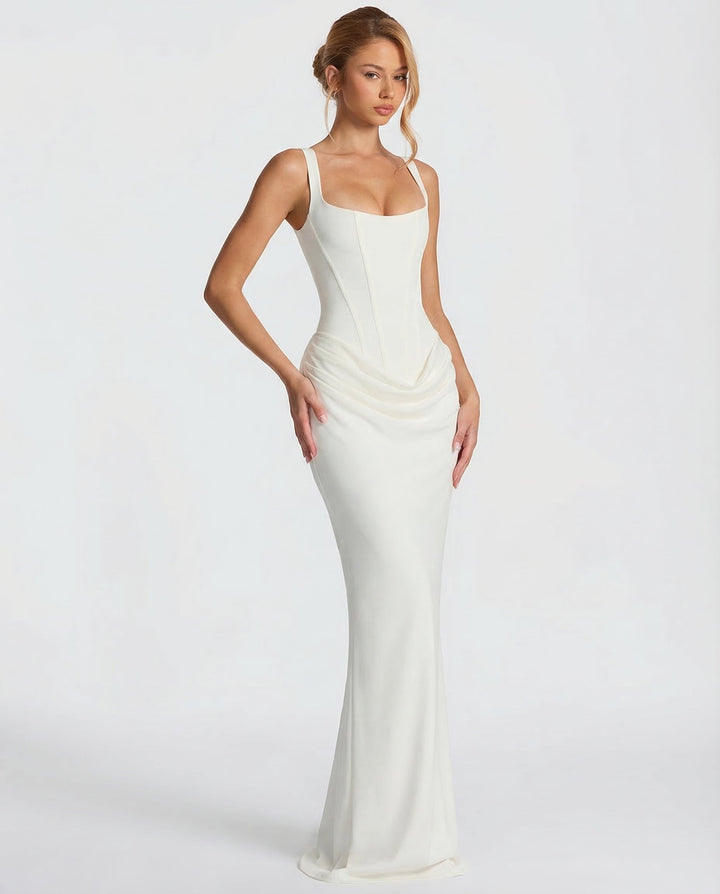 Luna Contour Draped Maxi Dress