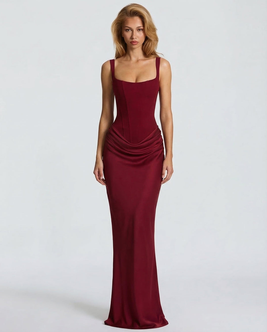Luna Contour Draped Maxi Dress