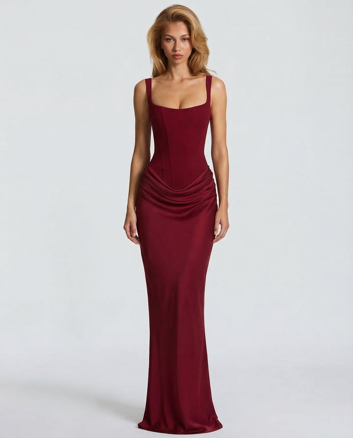 Luna Contour Draped Maxi Dress