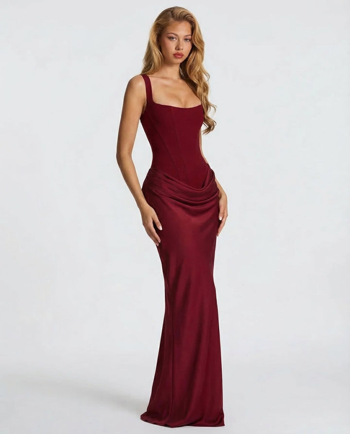Luna Contour Draped Maxi Dress