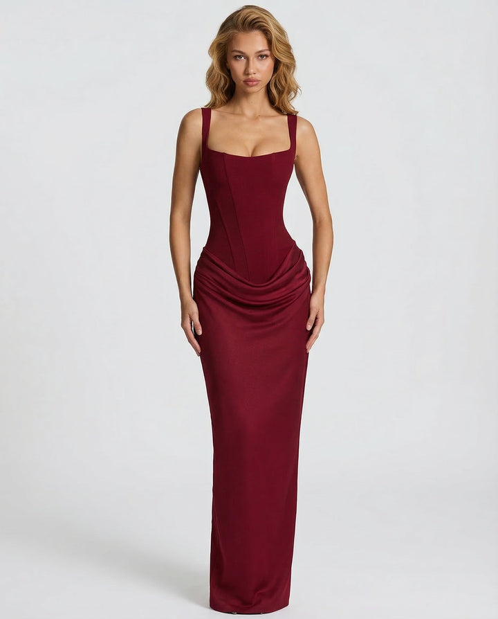 Luna Contour Draped Maxi Dress
