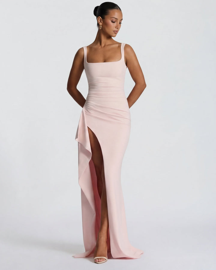 Harper Square Neck Slit Maxi Dress