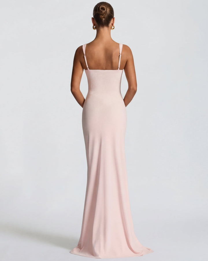 Harper Square Neck Slit Maxi Dress