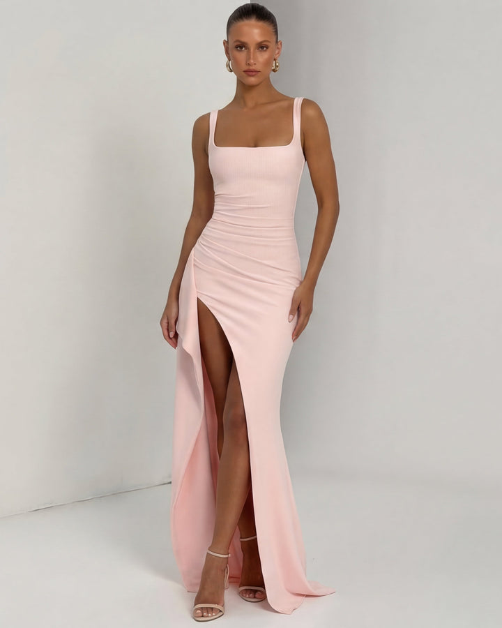 Harper Square Neck Slit Maxi Dress