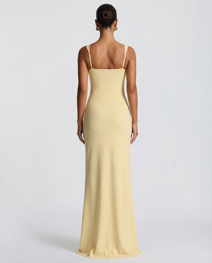 Harper Square Neck Slit Maxi Dress