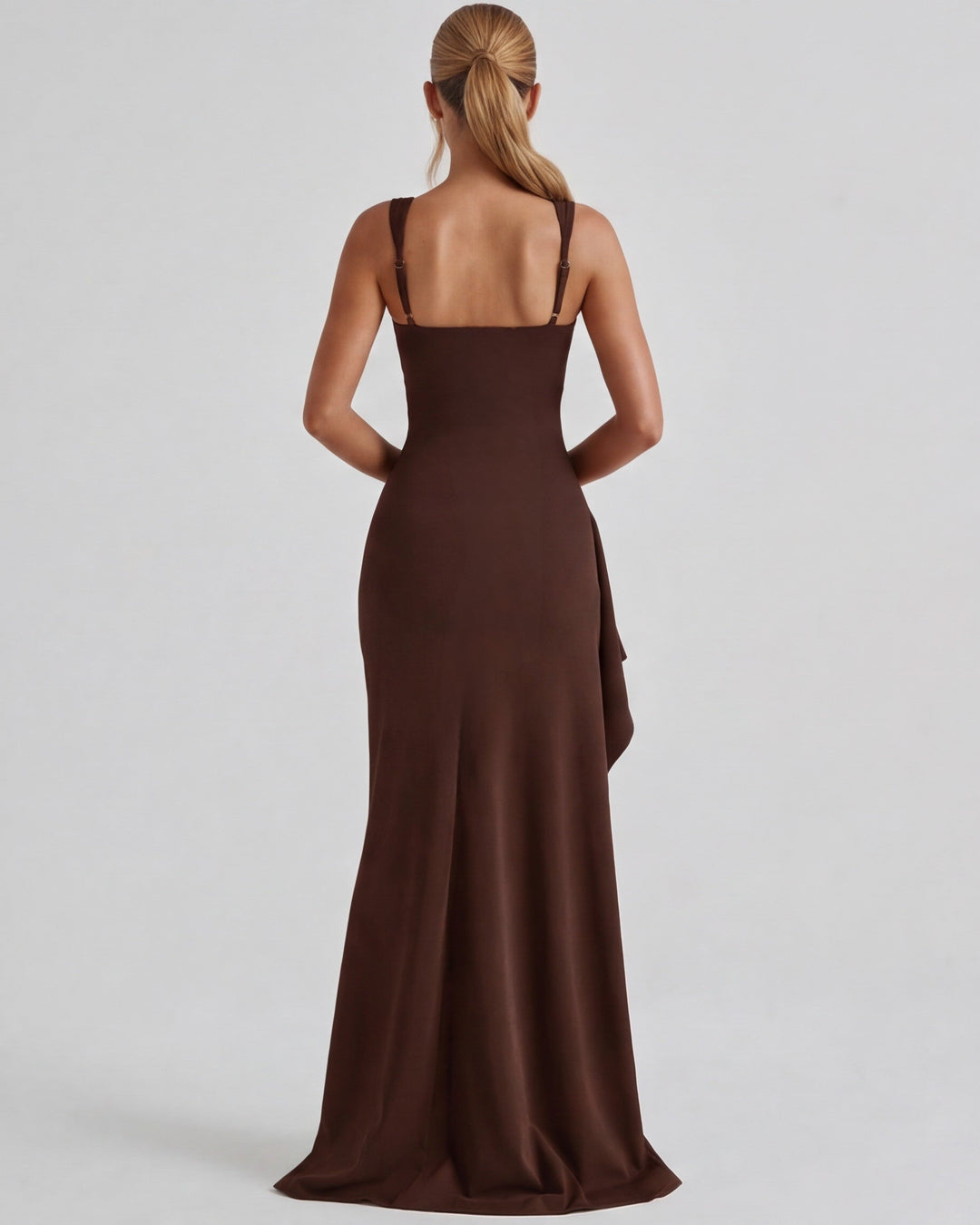 Harper Square Neck Slit Maxi Dress