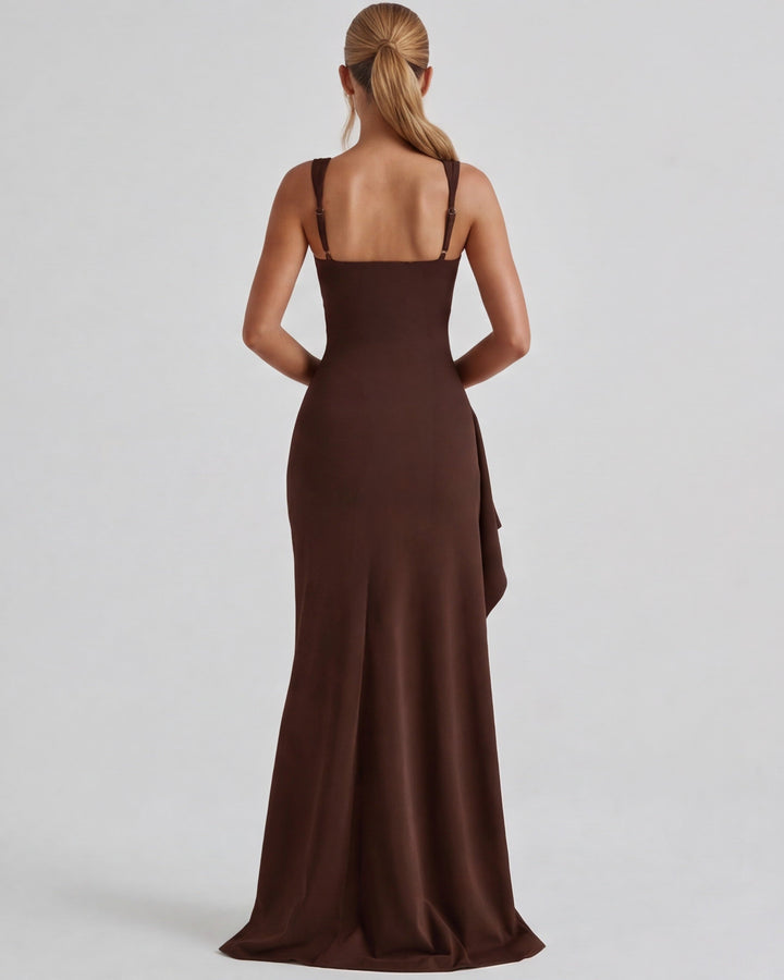 Harper Square Neck Slit Maxi Dress
