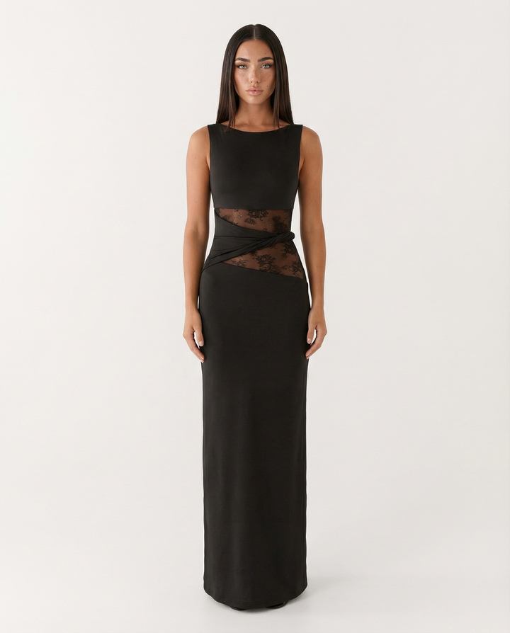 Adelle Lace Panel Maxi Dress