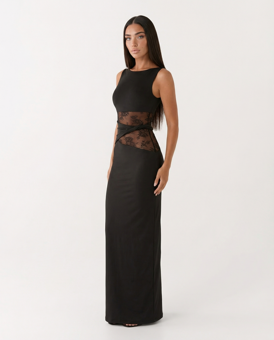 Adelle Lace Panel Maxi Dress