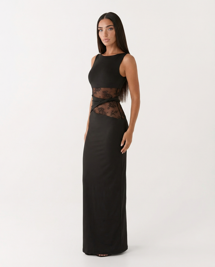 Adelle Lace Panel Maxi Dress