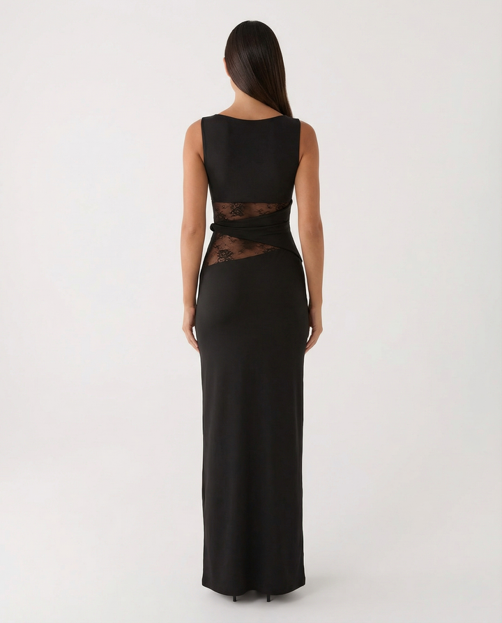 Adelle Lace Panel Maxi Dress