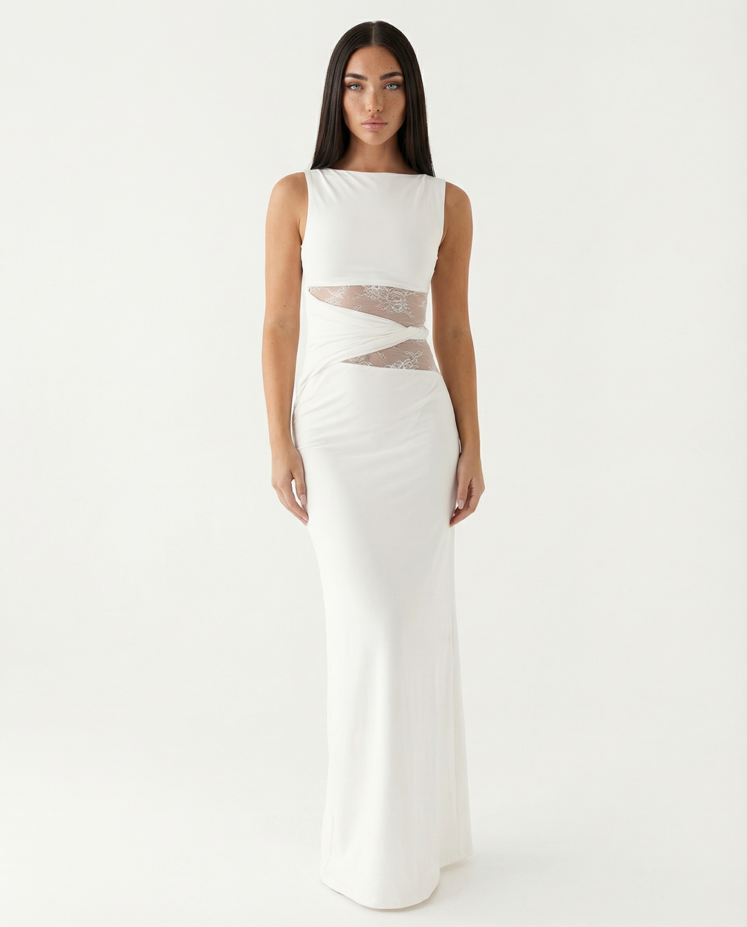 Adelle Lace Panel Maxi Dress