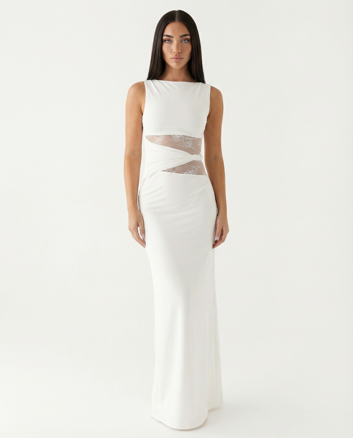 Adelle Lace Panel Maxi Dress